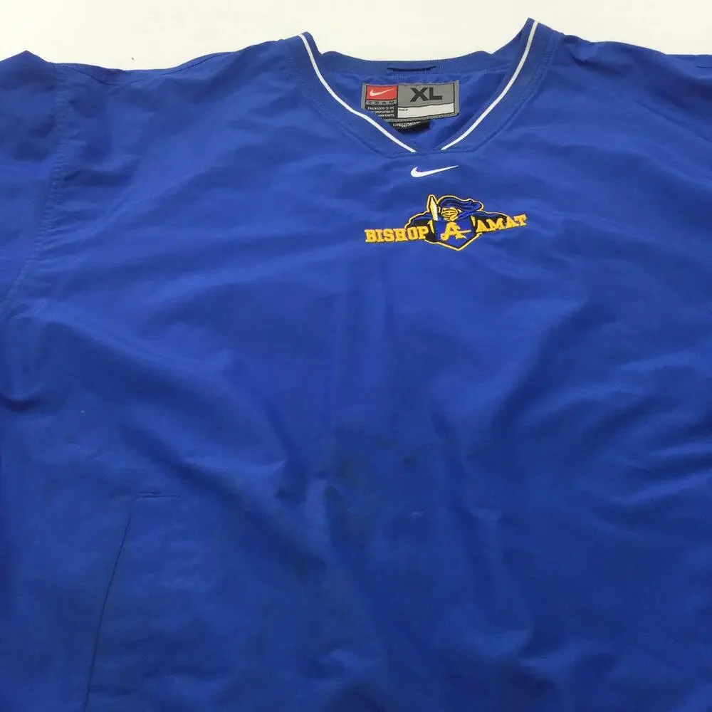 Bishop Amat Jacket Mens XL Blue High School Nike Pullover Windbreaker Lined